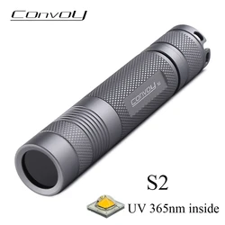 Convoy S2 UV Flashlight with UV 365nm Led One Mode 100% Zwb2 Filter 5W Torch 18650 Flash Light Latarka Work Lamp