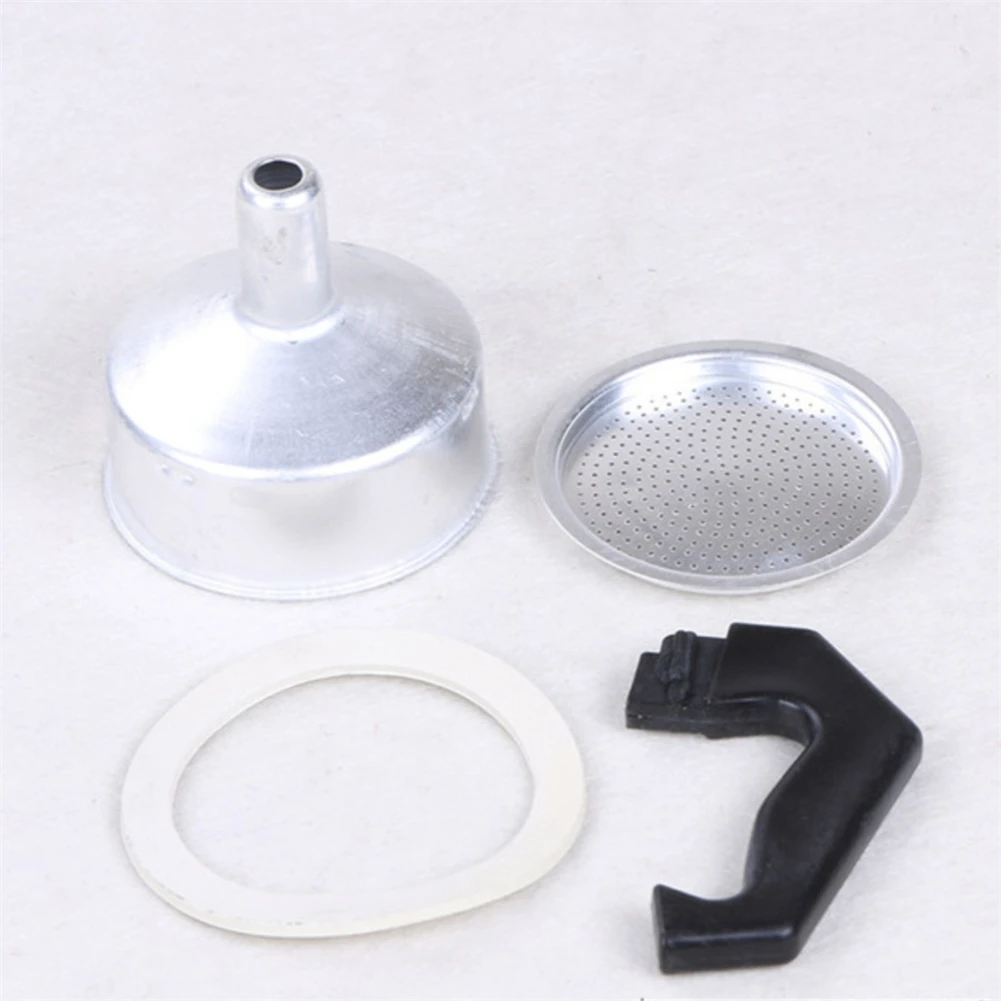 

Espresso Coffee Moka Pot Replacement Parts For Cups Moka Pot Handle Gasket Seal Funnel Filter Accessories