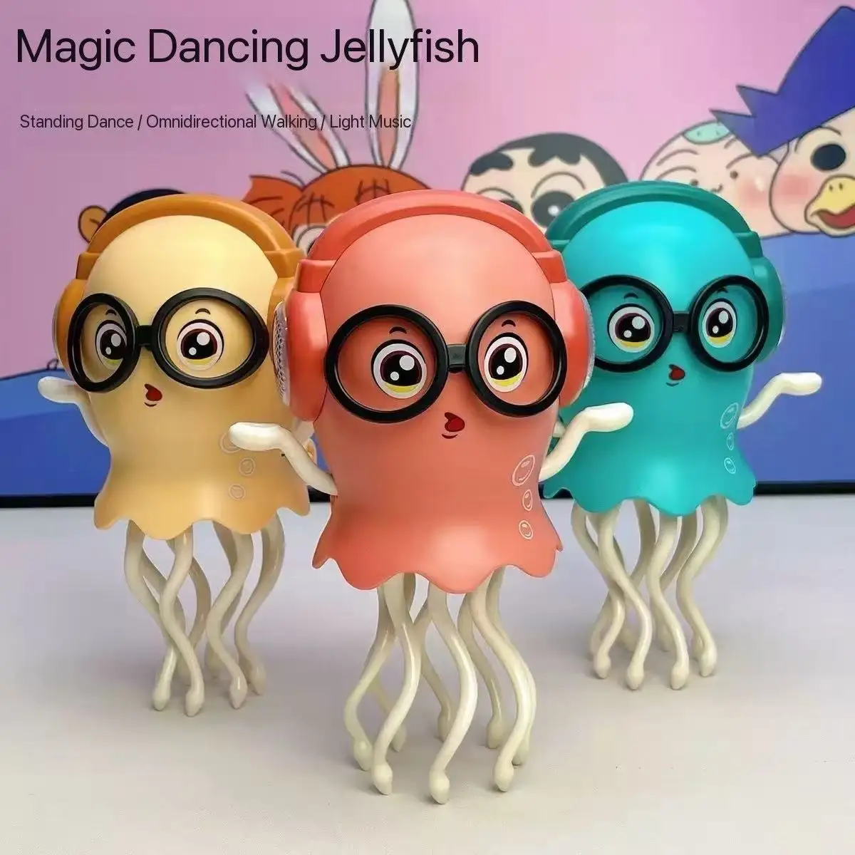 Magic Dancing Electric Jellyfish LED Music Octopus Child-Interactive Universal Toy