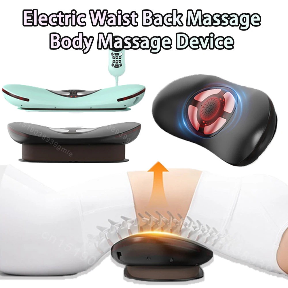

Electric Waist Traction Massager Vibration Moxibustion Heated Lumbar Traction Massager Waist Spine Support Back Massage Machine