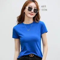 MRMT 2025, nueva camiseta para mujer, camiseta de manga corta con recorte de Color sólido y cuello redondo para mujer, camisetas para mujer