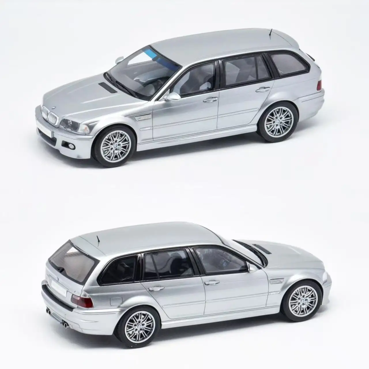 

OTTO 1:18 M3 E46 Touring Silver, имитационная модель автомобиля из смолы и металла, лимитированная серия, статическая модель, игрушка, подарок