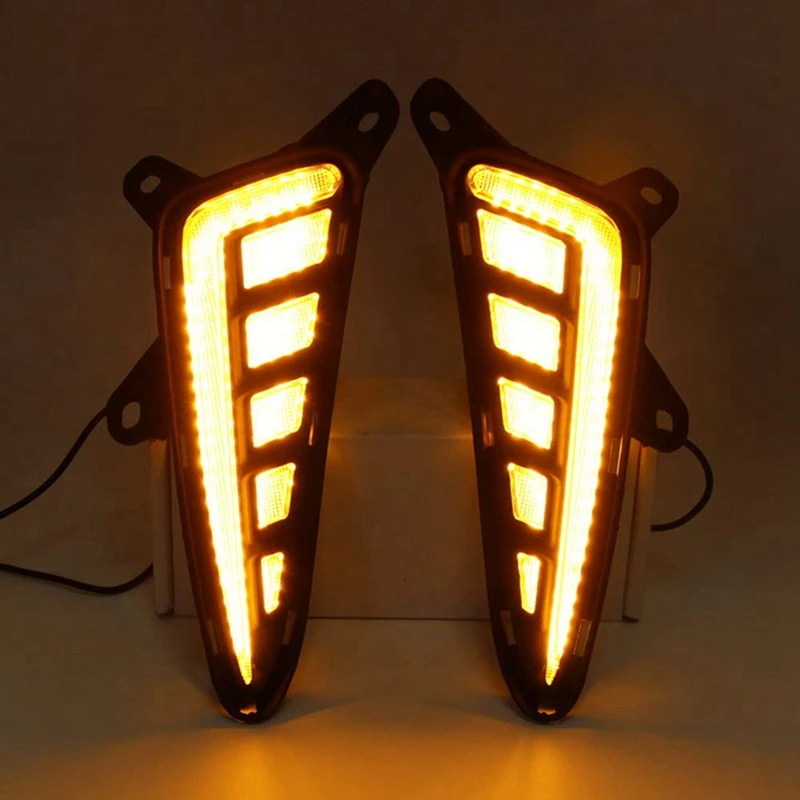 LED DRL Driving Fog Lamp for C- 2016-2021 Front Daytime Running Light W/Dynamic Sequential Turn Signal-ABHG