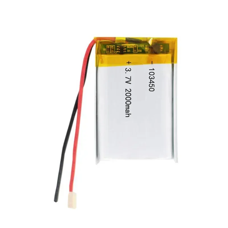 103450 2000mAh 3.7V Lipo polimerowy akumulator litowy do nawigacji GPS MP5 głośnik Bluetooth zestaw słuchawkowy aparat e-book