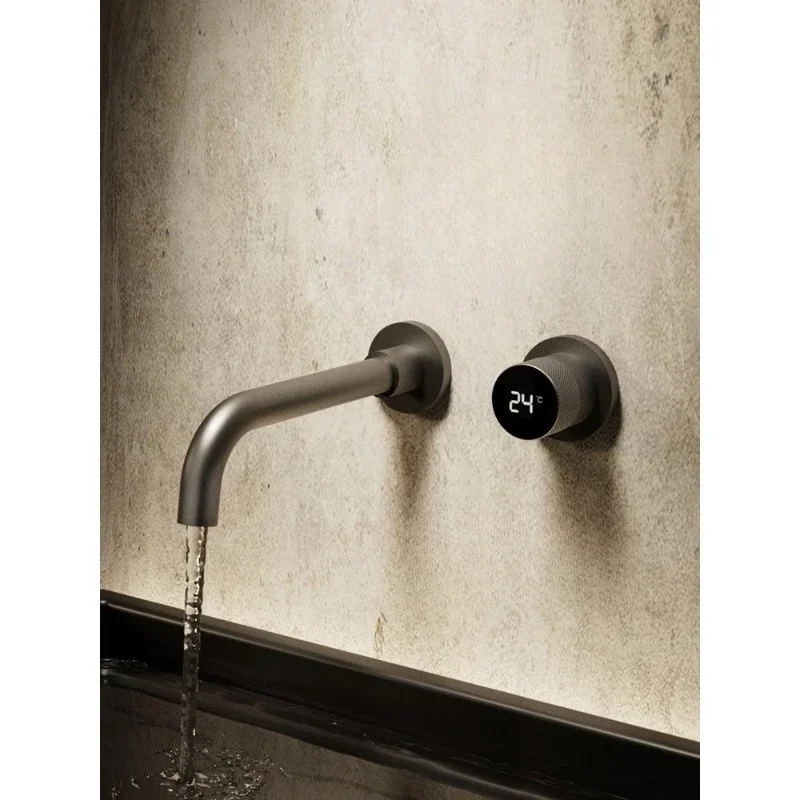 

Встроенный смеситель для горячей и холодной воды, полностью медный, скрытый умывальник, бытовой, встраиваемый, минималистичный, скрытый вращение.