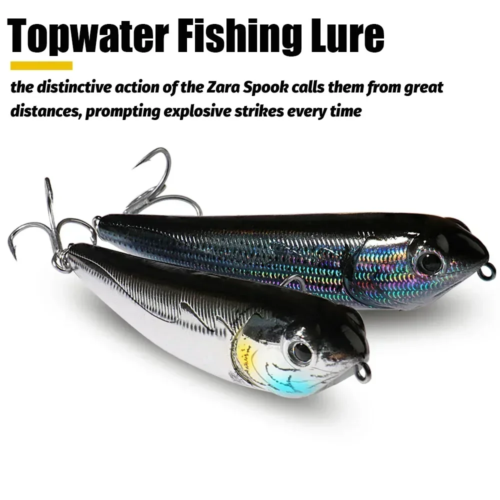 Topwater Walk The Dog Angelköder, 15 g, 11 cm, schwimmender Bleistiftköder, 3D-Swimbait-Haken, Popper, Pesca, Wobbler, Minnow-Rassel, Kurbelköder – Detail 4