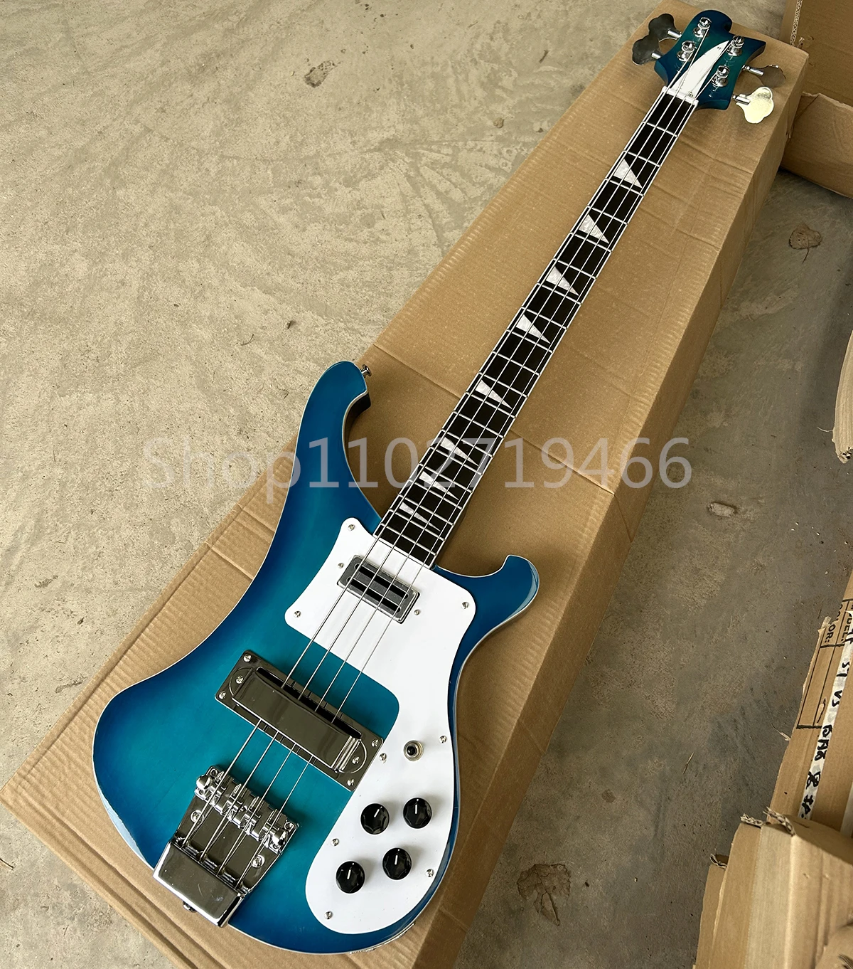 Factory Blue Burst 4 Strings Electric Bass Guitar Rosewood Fretboard Chrome Hardwares Customizable