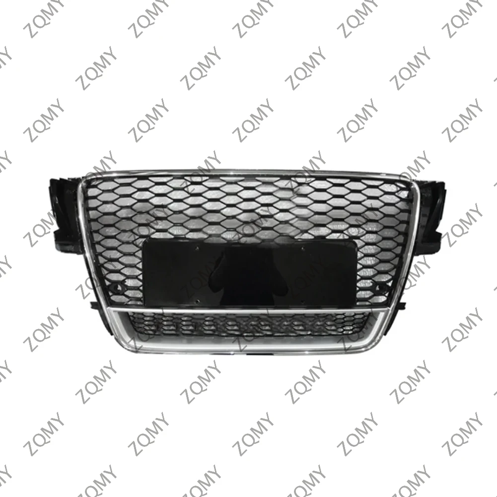 With/Logo For Audi A5/A5L/S5 2008 2009 2011 Car Front Bumper Grille Centre Panel Styling Upper Grill (Modify For RS5 style)