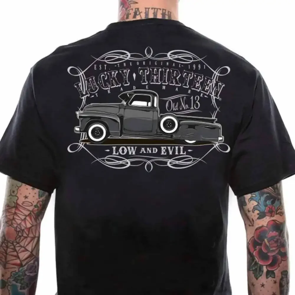 Men's T-Shirt Biker Retro Punk Kustom Garage Hot Rod  High Quality 100%Cotton Short Sleeve