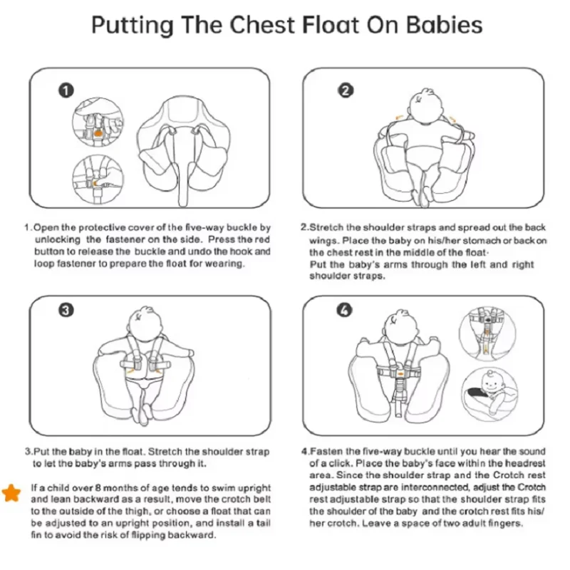 Mambobaby New Non-Inflatable Baby Float Seat Float Baby Ring Pool Toys Fun Accessories Boys Girls General