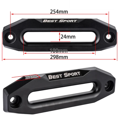 Imagen 2 del producto Cabrestante BEST SPORT 8000-20000LBS, carenado Hawse de aluminio de 10 pulgadas (254mm) para cuerda sintética a SUV ATV UTV