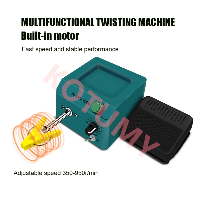 

220V Small Electric Twisting Machine Wire Twister Adjustable Speed Pedal Shielded Wire Winding Twisting Machine