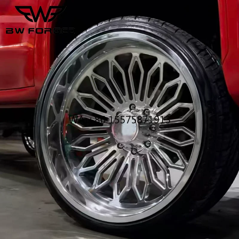

Deep Dish Wheel Polished Forged Wheels 8x6.5 6x5.5 6x139.7 8x170 8x180 22 24 20 Inch Offroad Super Single Truck Wheels