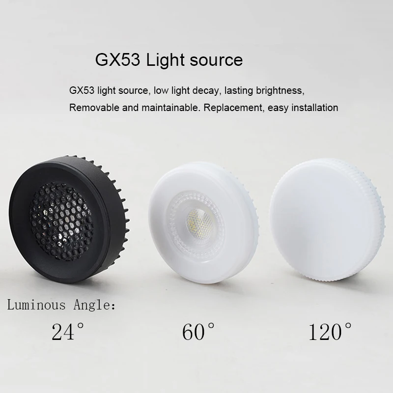 Surface Mount círculo LED Downlight com substituível Gx53 Lâmpada LED 7W LED Spot Light para sala de estar Quarto varanda