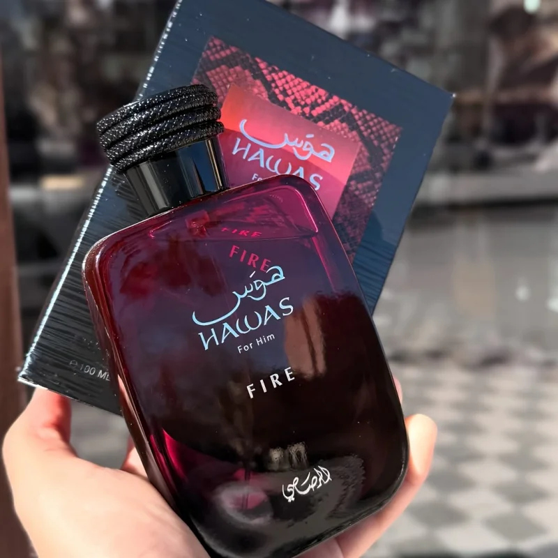 Hawas Fire Eau De Parfum Men Spray 3.4 Fl Oz عطر عربي جريئة للرجال مع جوهر ناري استمتع بفاخر وطويل