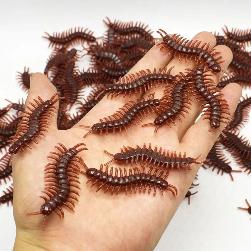 20Pcs Rubber Scorpion Simulation Cockroach Soft Tricky Props Fake Cockroach PVC Scorpion Gecko Centipede Cockroach Model Toy