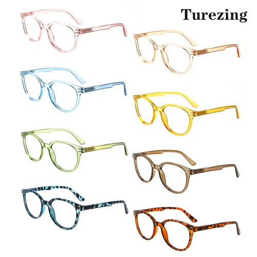 Turezing gafas de lectura para hombres y mujeres bisagra de resorte lentes de luz azul HD gafas graduadas de moda + 0 + 1,0 + 2,0 + 3,0 + 4,0