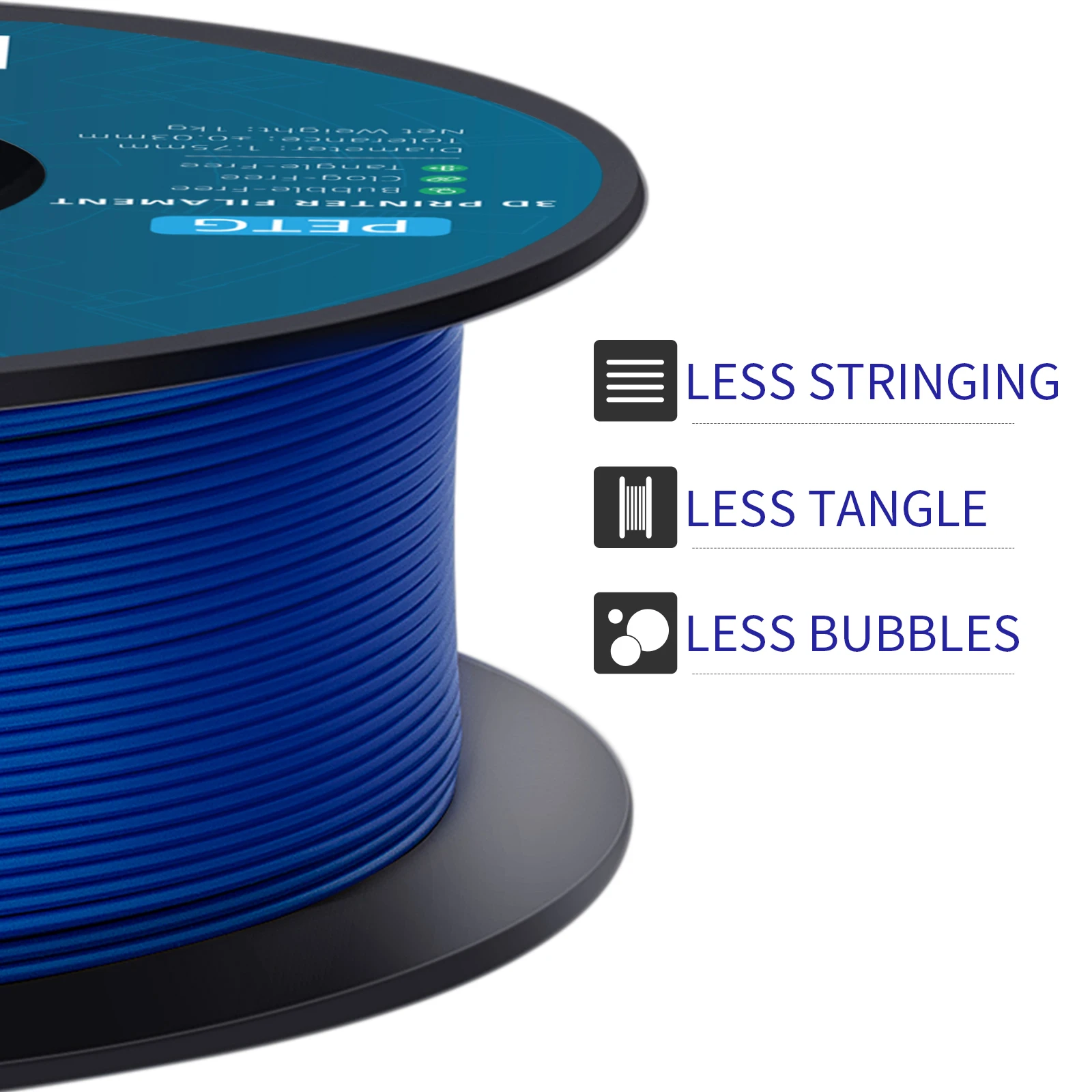 Geeetech, filament PETG o gramaturze 1,75 mm, 5 kg, do druku 3D, pakowany próżniowo, dostępny w lokalnych magazynach, kolorowy plastik, pasuje do większości drukarek 3D FDM. — zdjęcie produktu 5