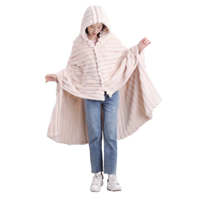 

Blanket Hoodies Winter Shawl Cover Warm Soft Velvet and Comfortable Throws Winter Blankets Fluffy Wearable Adults Sofa Blanket.