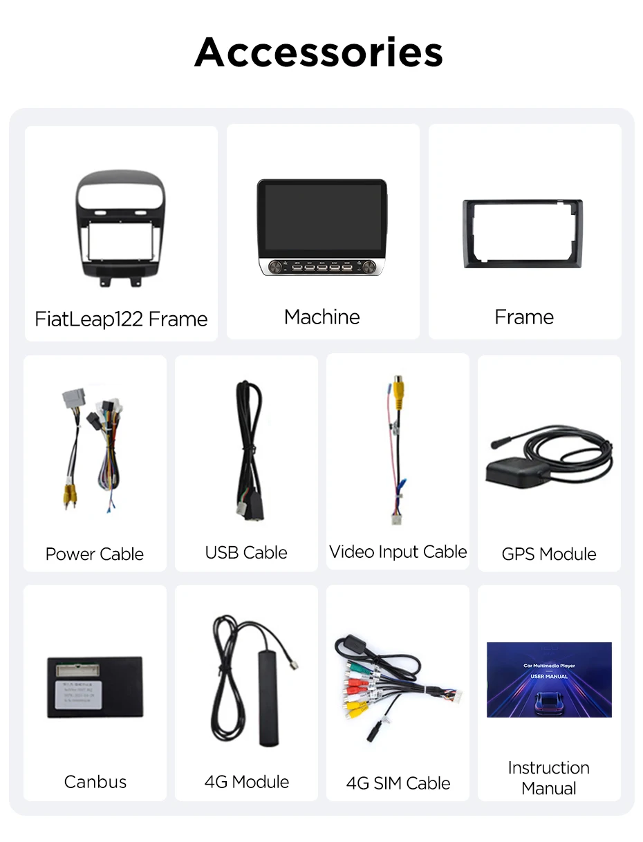 Junsun 10,1-Zoll-Autoradio für Dodge Journey für Fiat Freemont 2011-2020, kabelloses CarPlay, Android Auto, intelligente Systeme, IPS-Touchscreen mit physischen Tasten, DSP, GPS-Navigation, WLAN, DAB+, RDS, FM/RAM, BT, SWC, Plug-and-Play, 2DIN-Multimedia-Player – Detail 25