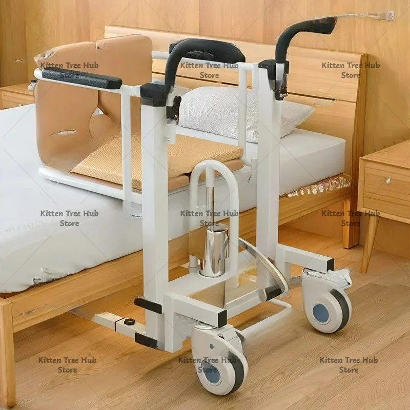 Wheelchair for Disabled Persons Multifunctional Elderly Transfer Chair Hydraulic Lift Commode Chair