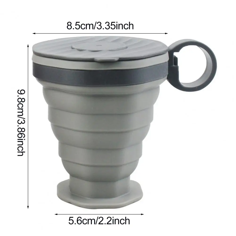 Taza de viaje plegable de 220ml, taza de café portátil de silicona para bebidas frías y calientes, vaso de café de tamaño de bolsillo reutilizable para llevar