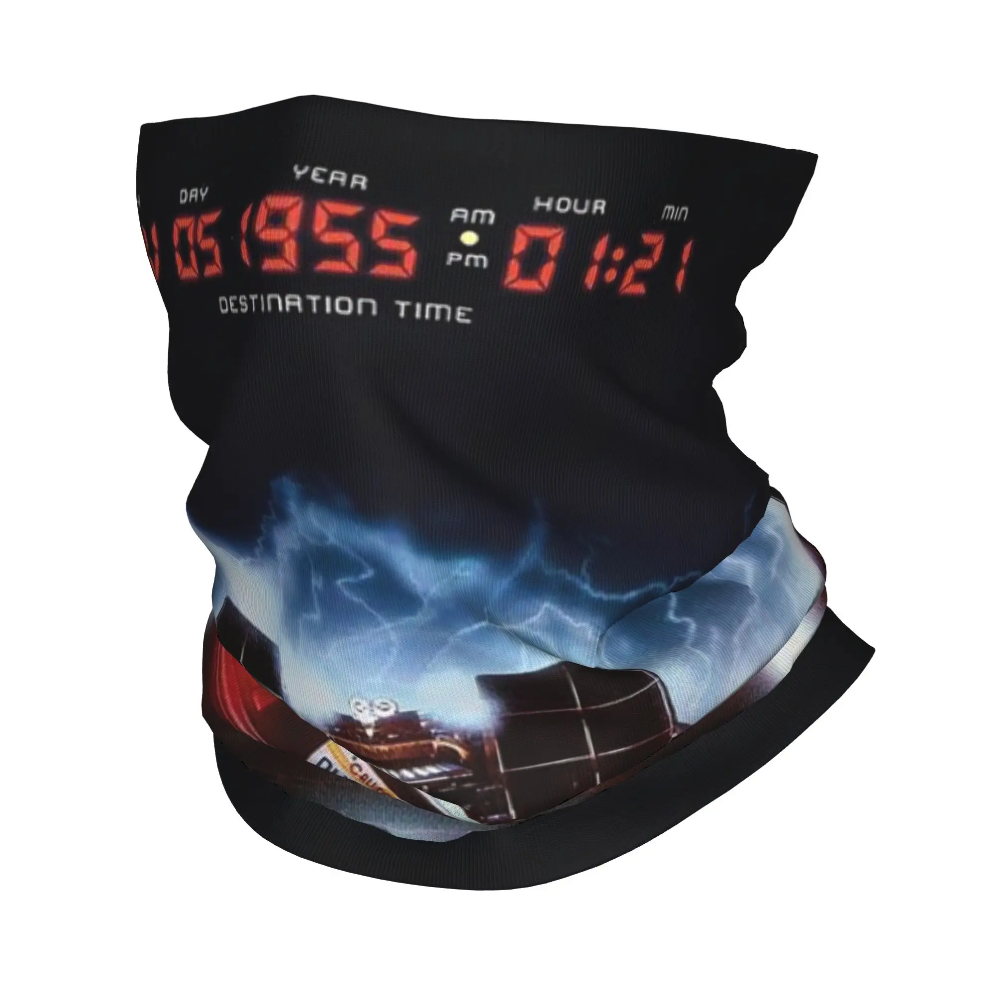 Back To The Future Neck Gaiter Women Men UV Face Shield Winter American Science Fiction Bandana Scarf for Ski