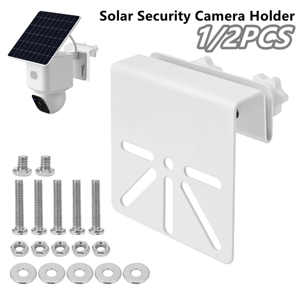Solar Security Camera Gutter Mount Bracket Stainless Steel Rustproof No Tool Installation Fit Eufy Reolink Tapo AOSU PTZ Cameras