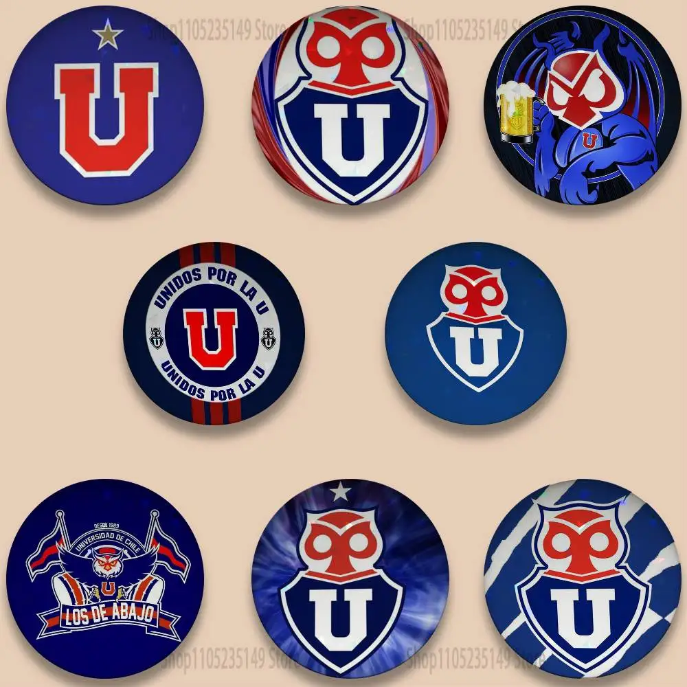 Chile U-University 32/44/58mm alfileres hechos a mano broche redondo insignia mochilas ropa joyería regalos
