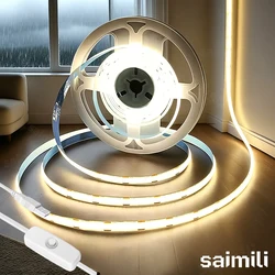 COB LED Strip Light 5V USB Waterproof With Button Switch Flexible Lamp Strip For TV Backlight Living Room Cabinet Decor Lighting
