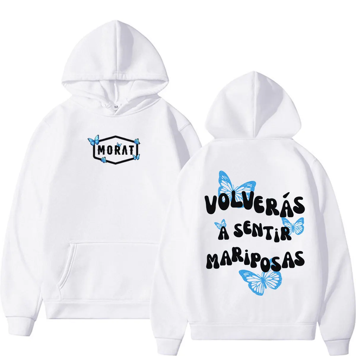 Band Morat Volveras A Sentir Mariposas Merch Hoodies Herren Damen Mode Hip Hop Rock Sweatshirts Fleece Casual Oversized Hoodie – Detail 7