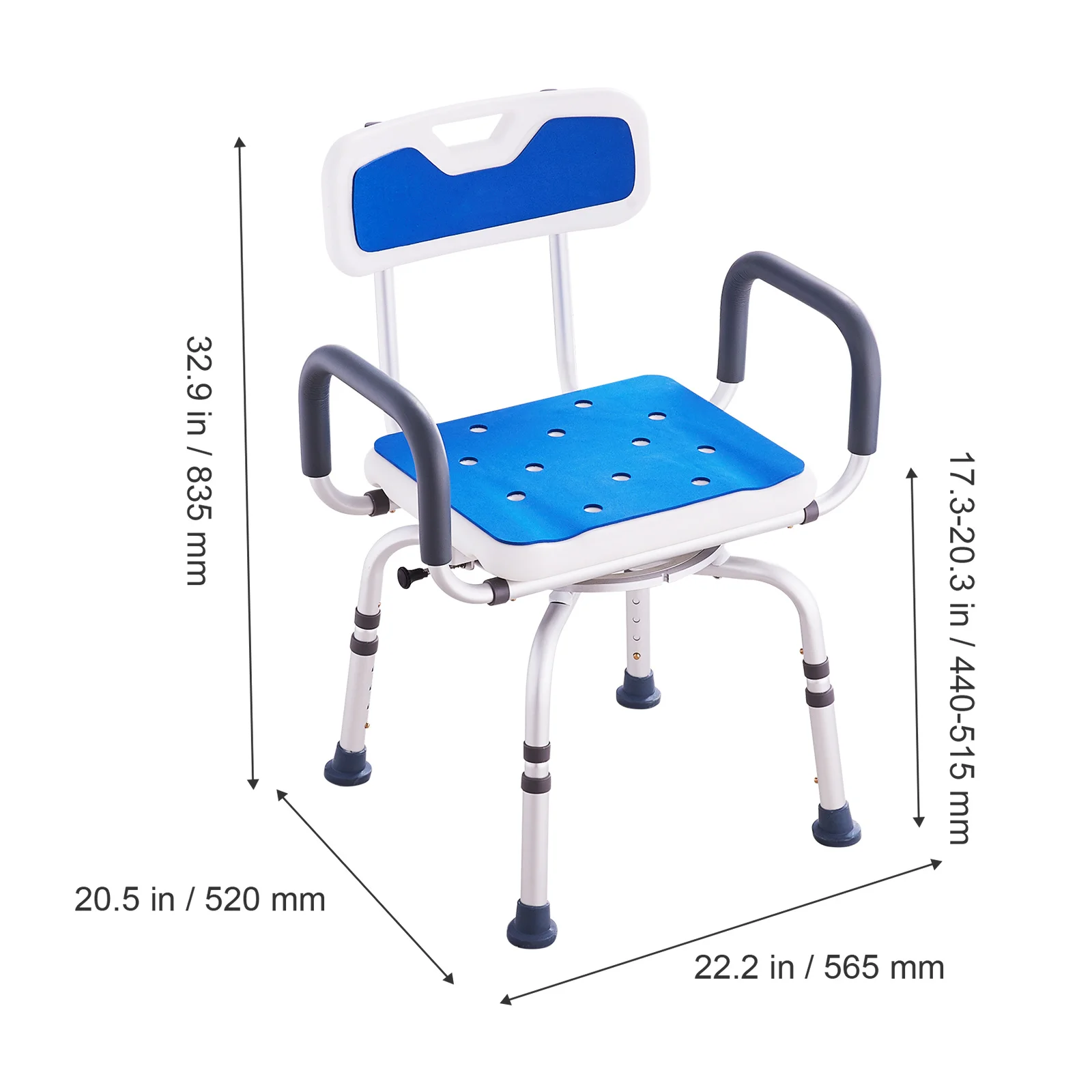 2027 New Shower Chair - Bathtub Shower Seat -with Armrests and Backrest-Weight CapacityUpto350lbs-Suitable for Seniors and Youth