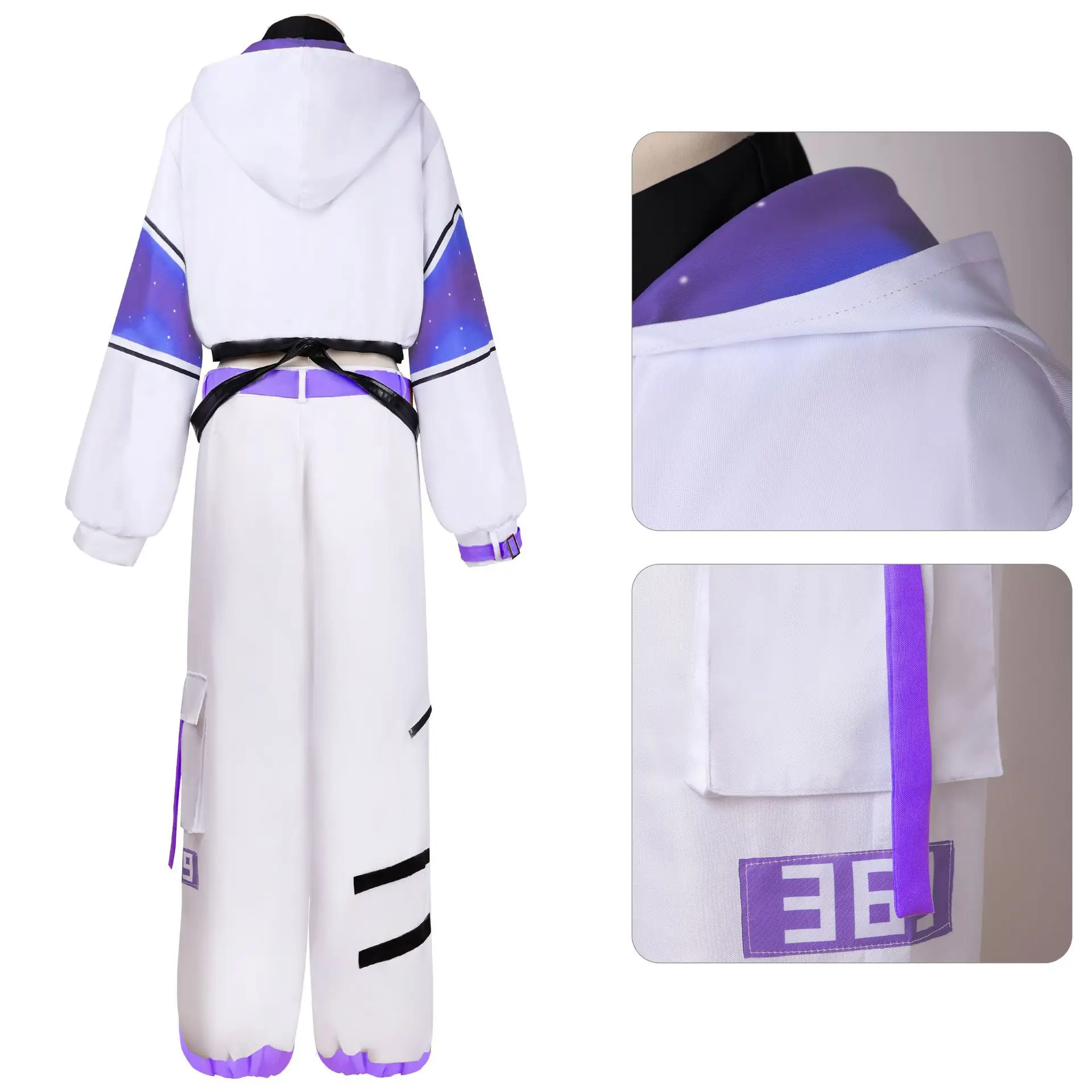 مجموعة زي موحد أبيض محايد جديد لعام 2025 أزياء تنكرية للهالوين من Sekai Vivid BAD SQUAD BAD DOGS Aoyagi Toya أزياء تنكرية #4