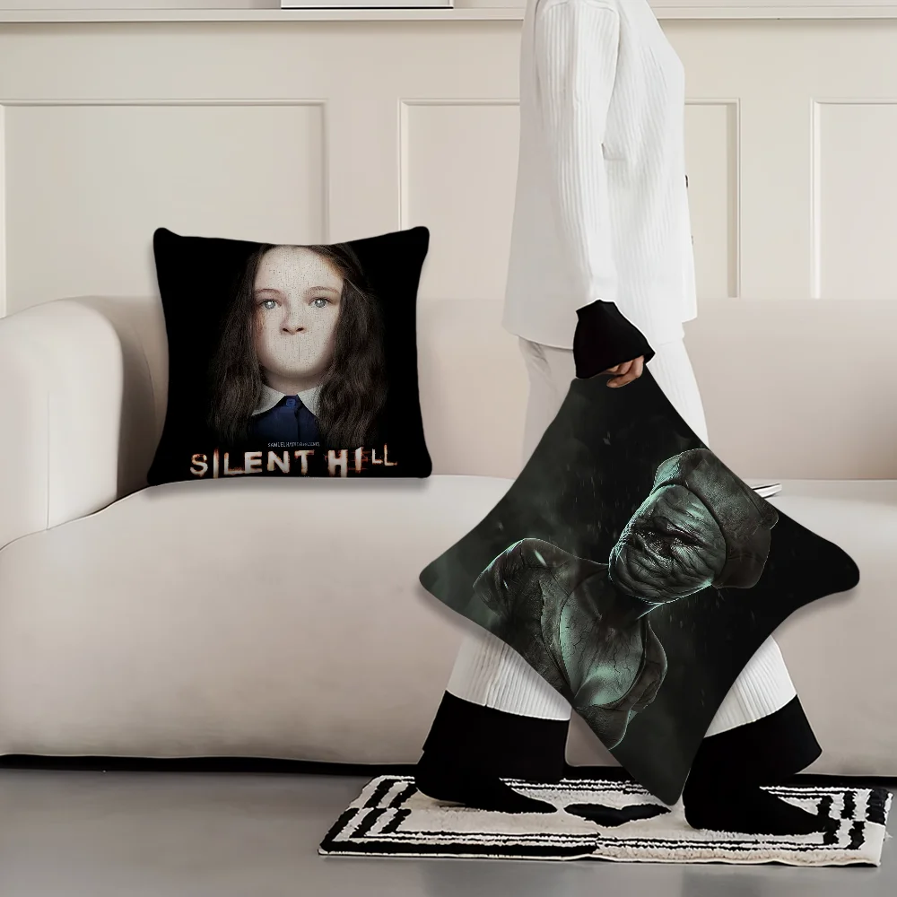 فيلم رعب غطاء وسادة تل صامت طباعة ديكور غرفة المنزل أريكة المعيشة مكتب مقهى سيارة الشمال البساطة غطاء #2