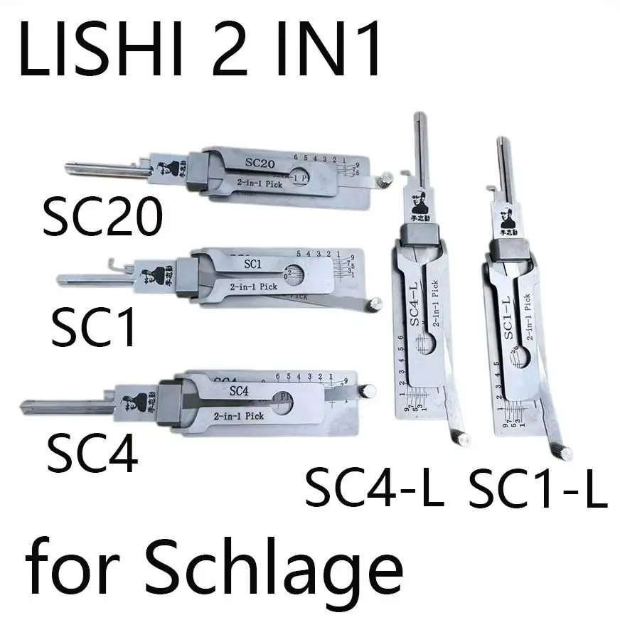 Herramienta de Cerrajería 2 en 1 LISHI 2026, Compatible con SC4, SC1, SC4-L, SC1-L, SC20, Nuevo Modelo Schlage para Programación de Llaves Automotrices