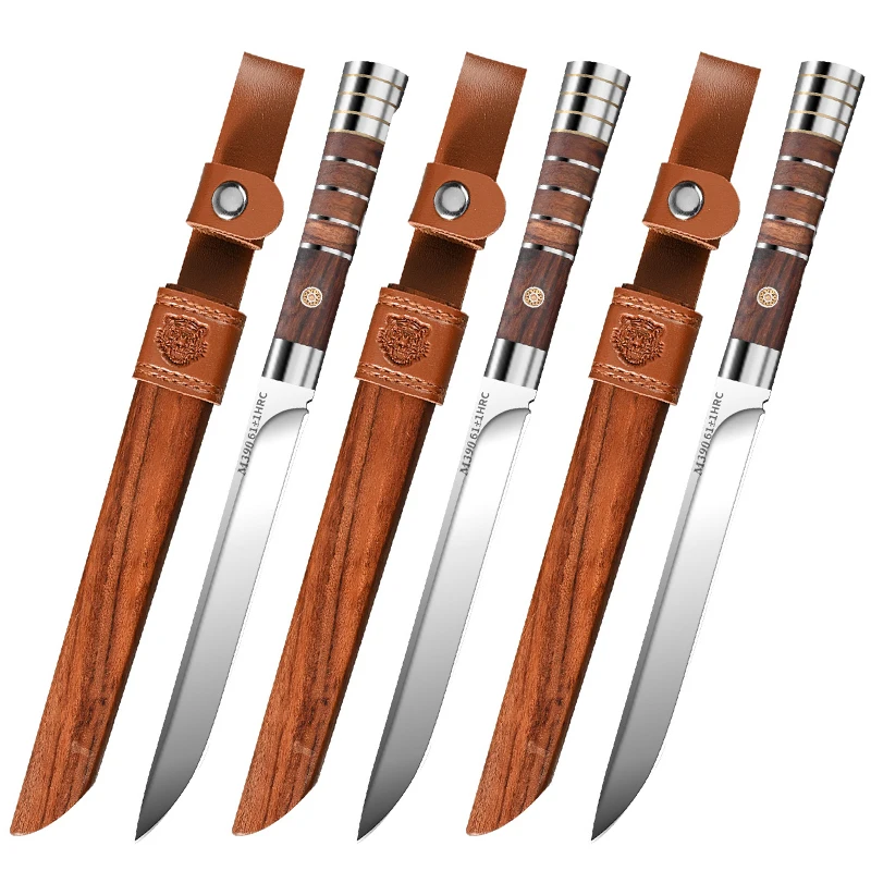 1/2/3-teiliges Fleischmesser-Set – M390 Edelstahl 62HRC, ultrascharfe Klingen, geeignet zum Schneiden von Obst und als Metzgermesser