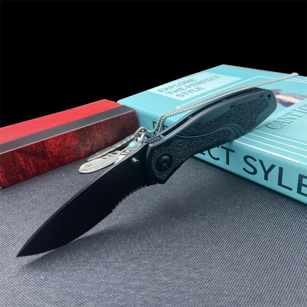 Tactical 1670TBLKST Blur Assisted Folding Pocket Knife Serrated S30V Blade Black Aluminum Handle Outdoor Hiking Knives