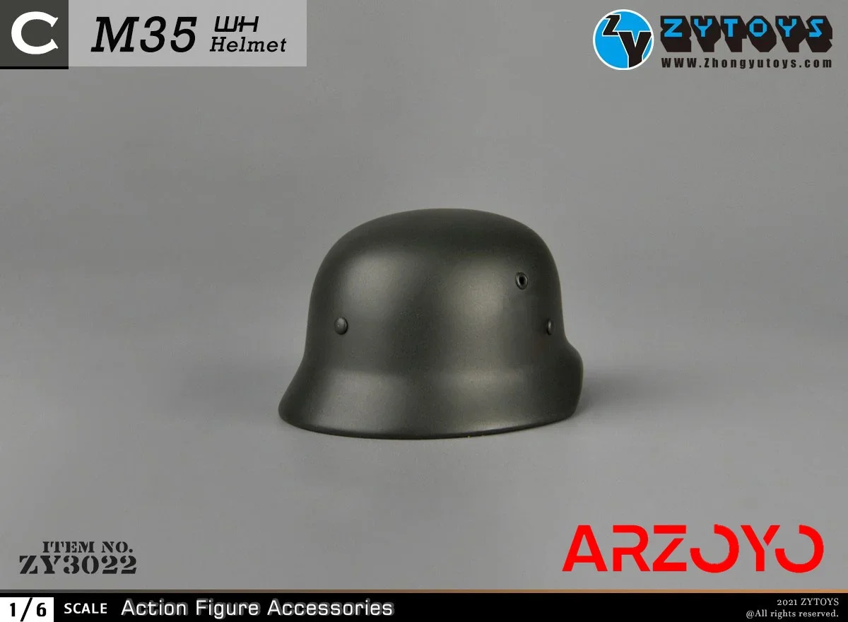 ZYTOYS ZY3022 ZY3023 Z1/6 Scale WWII German M35 M42 Metal Helmet Model for 12” Soldier Action Figure Accessories Hobby