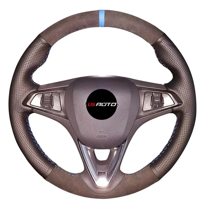 Alcantara Hand Stitched Steering Wheel Cover for Opel Astra K Corsa E Crossland X Grandland X Insignia CT B Karl Zafira Ls Auto