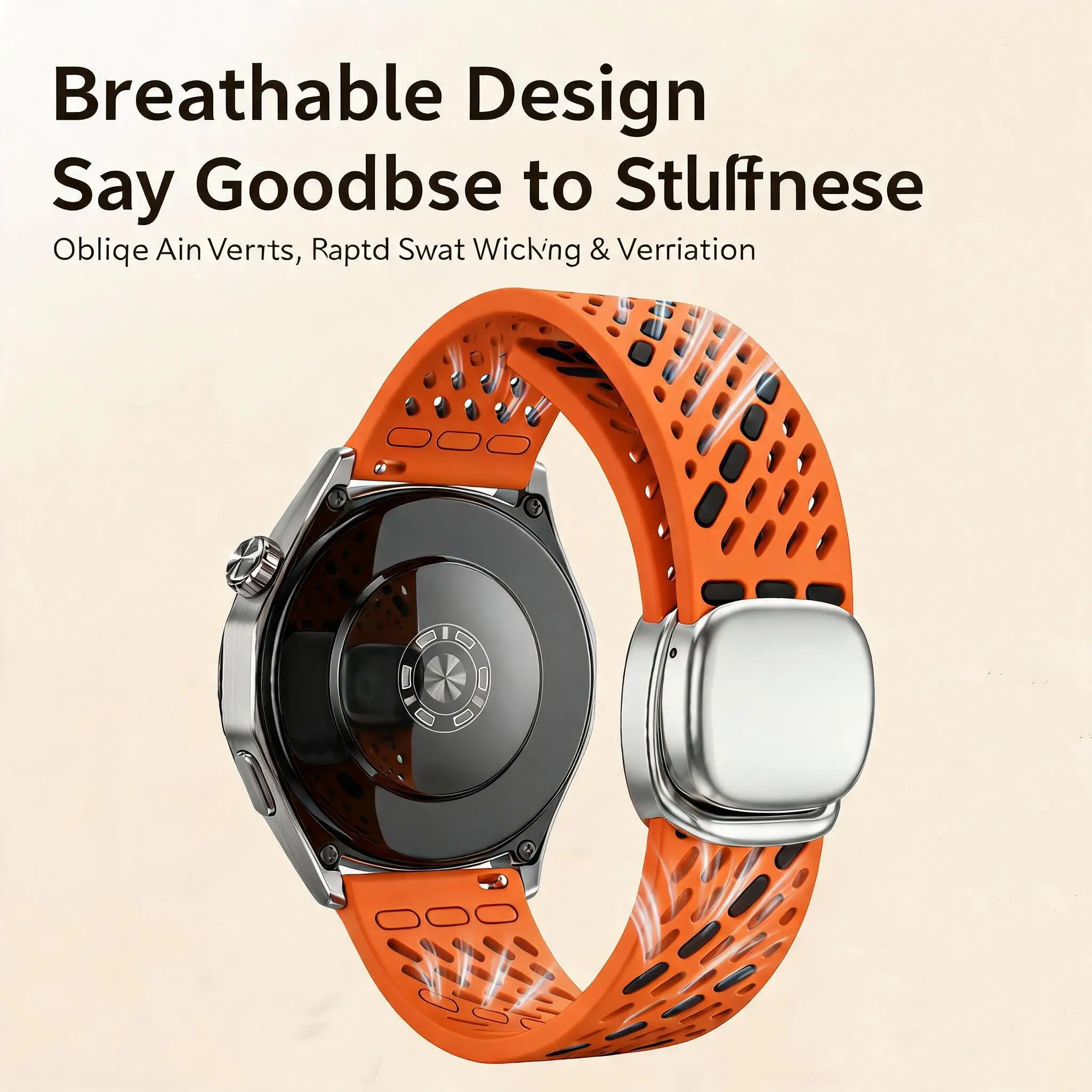 22mm Universal Stylish Magnetic Clasp Silicone Watch Strap For COROS Pace4 3 2 Compatible COROS Apex4 2 1 Apex ApexPro Vertix 2