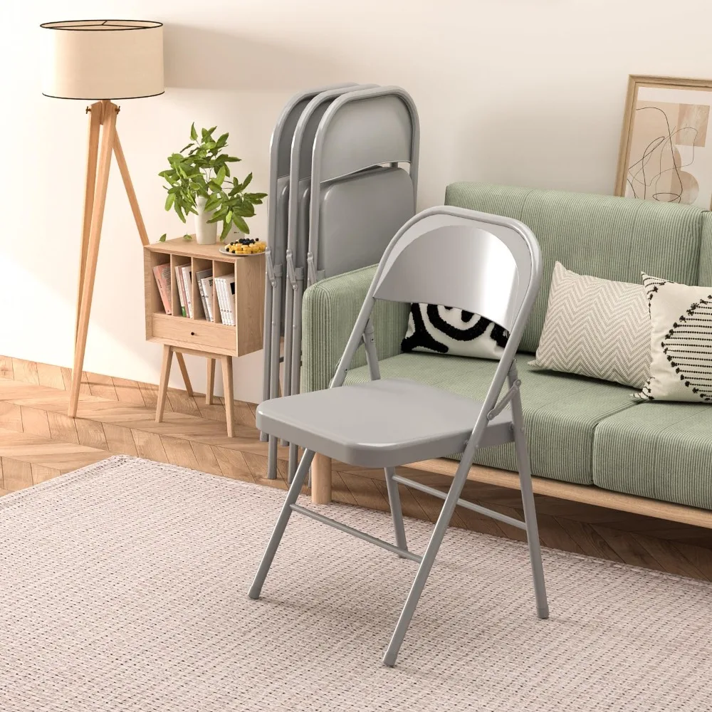 

4 Pack Folding Chairs,Metal Folding Chairs Steel Frame with Double Hinged for Office Wedding Party Patio Dinning, Customized