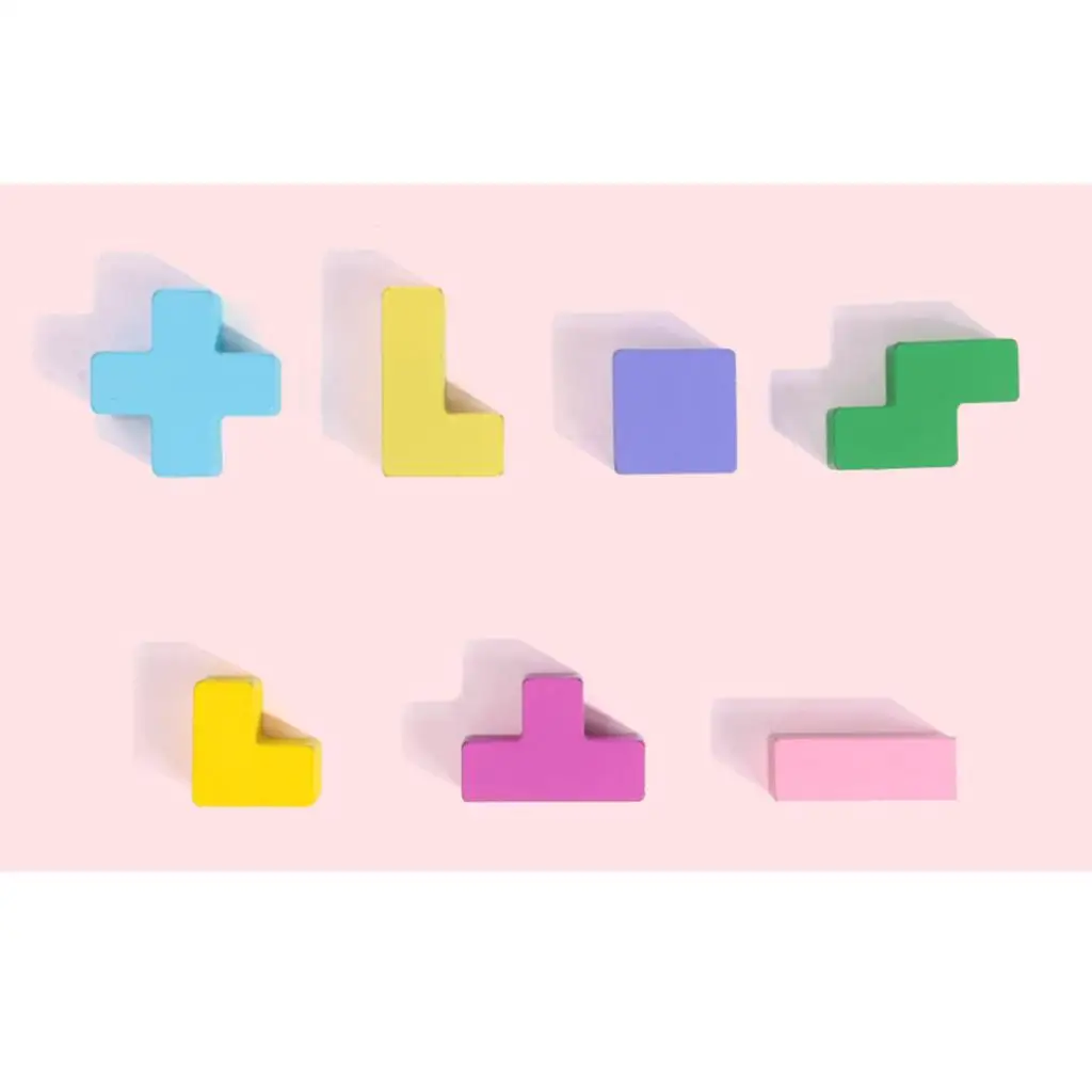 木製積み木ブロック-子供向け学習教育玩具