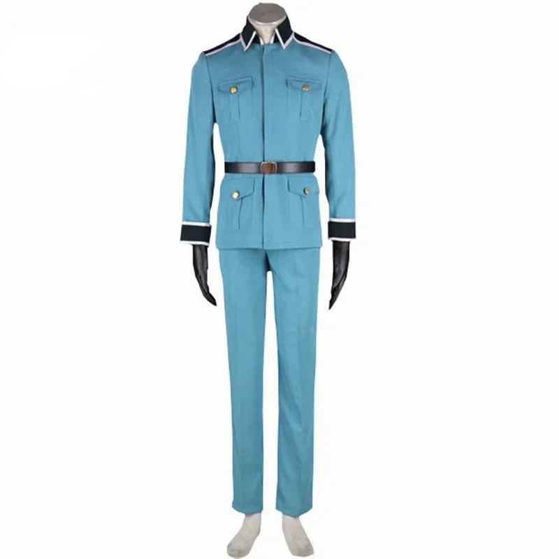 Hot Selling APH Axis Powers Hetalia German Uniform Blue Germany and Italy Military Style Outfit For Halloween