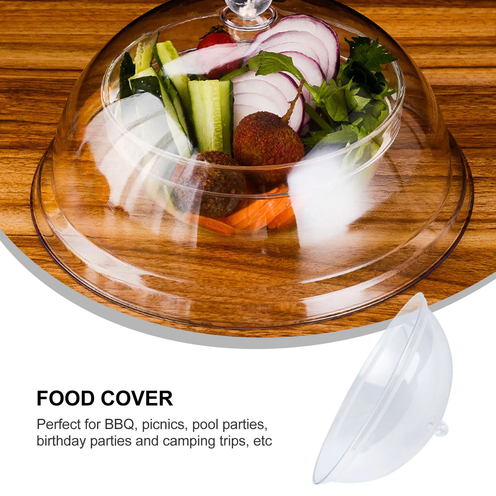 

1pc Food Cover Tent Transparent Insect Proof For Kitchen Bbq Picnic Camping 12 Inches Food Cover Round Shape