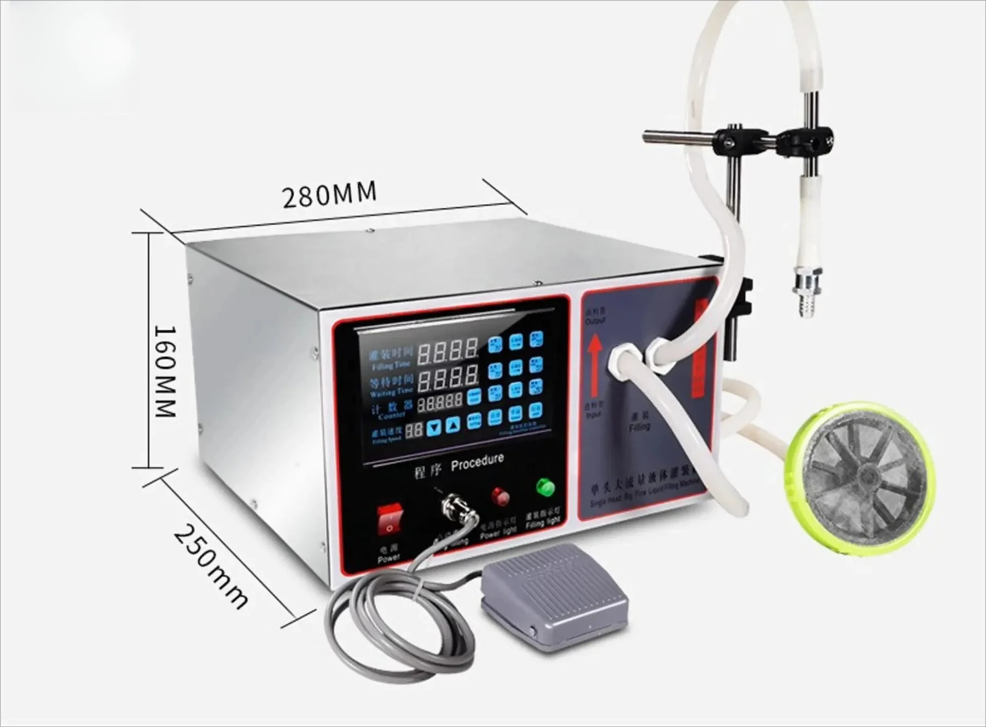 Large Flow Single-head Filling Machine, Numerical Control Liquid Quantitative Filling Machine,juice Filling