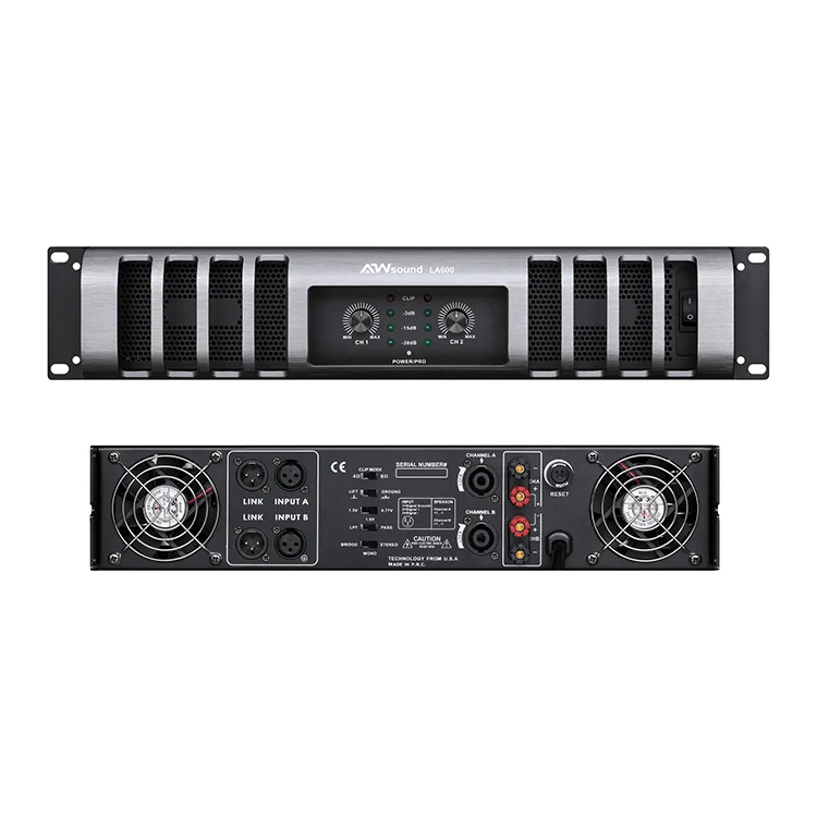 Professional 800 Watts audio system sound equipment LA800 2u Sound Stereo Power Amplifier