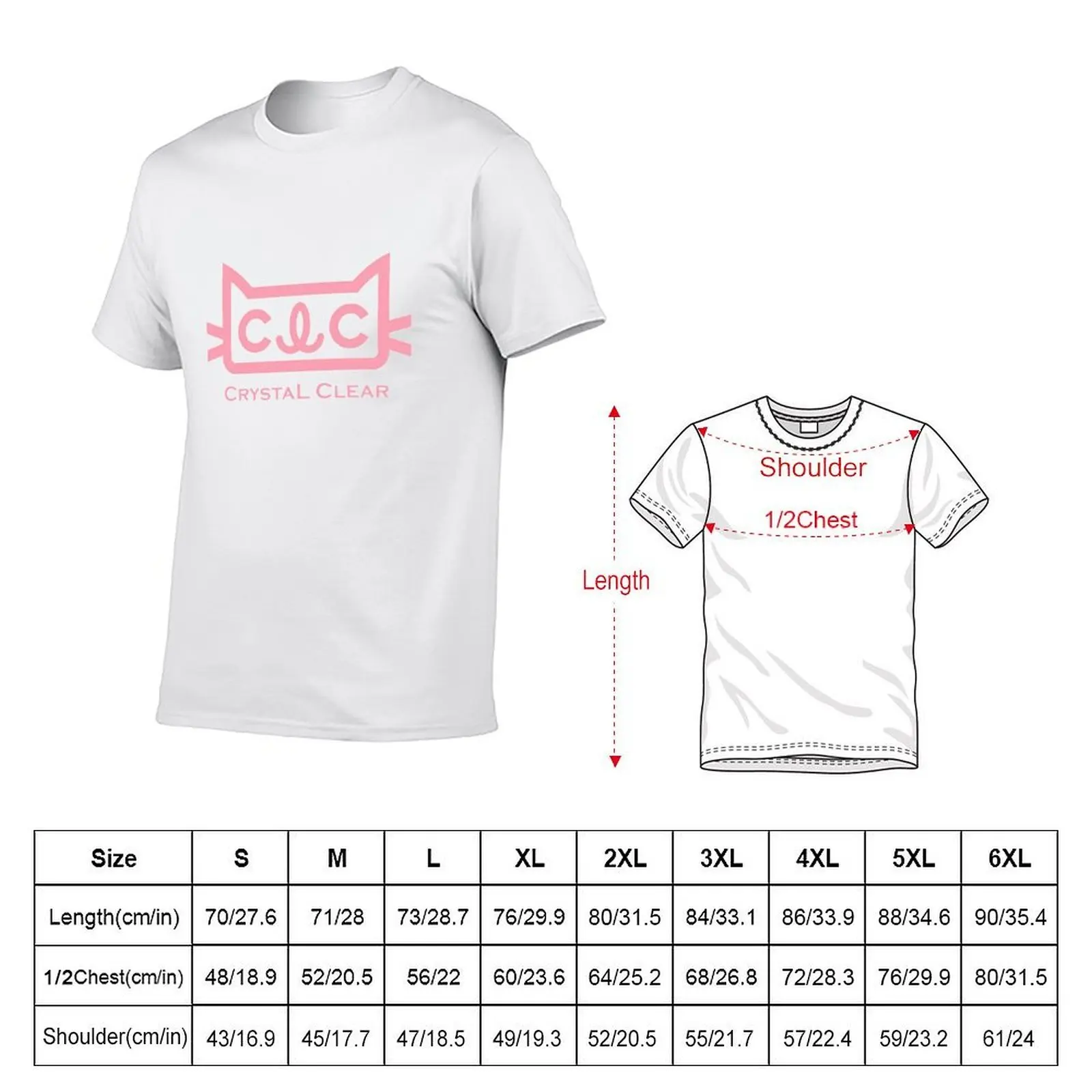 CLC Crystal Clear Logo T-Shirt anime stuff vintage graphic tee vintage t shirt men
