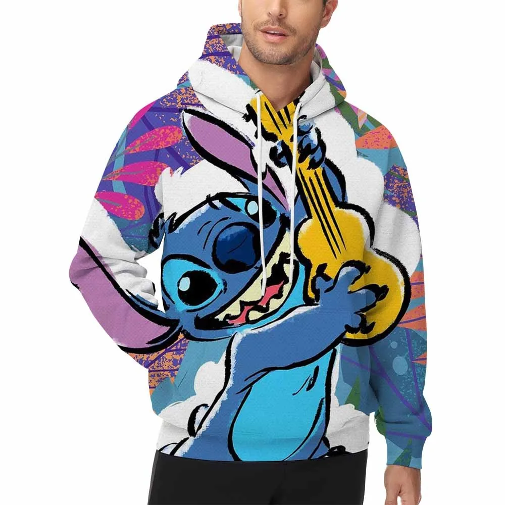 Felpe larghe autunnali e invernali con stampa Disney per coppie, felpe con cappuccio trendy, di nicchia e dolci, streetwear casual