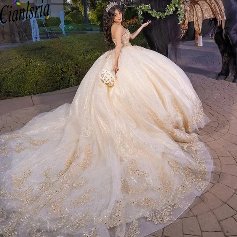 

2025 бальное платье 15-летние платья Quinceanera с бантом и кружевными аппликациями, милое вечернее платье 16 лет