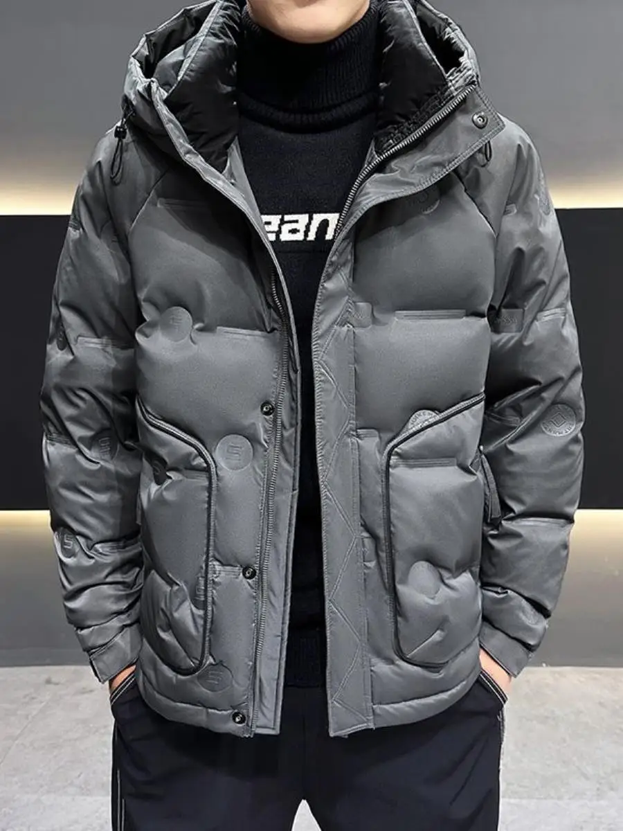 

Мужская зимняя утепленная куртка с капюшоном, теплая, модная, молодежная, водонепроницаемая, с длинными рукавами, стандартного кроя, спортивная